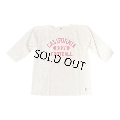 画像2: HIGHWAY NINE　ハイウェイナイン　 10/-TENJIKU ROUGH FIT FOOT BALL PRINT TEE　CALIFORNIA　WHITEホワイト/BLACKブラック