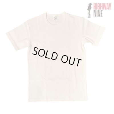 画像1: HIGHWAY NINE　ハイウェイナイン　C-NECK RIB　S/S　Tee　WHITE