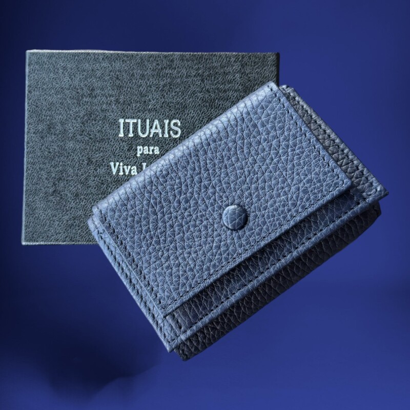 ITUAIS(イトゥアイス）　Compact Wallet　Taurillon Lagun (トリオンラグーン）財布　ダークブルー