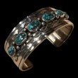 画像1: NAVAJO ナバホ族　HermanSmith　ハーマンスミス　Godber　ターコイズバングル (1)