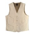画像2: FINE CREEK&CO ファインクリーク・アンド・コー  　Jefferson　Deer　ジェファーソン鹿革　レザーベスト　WHITE (2)