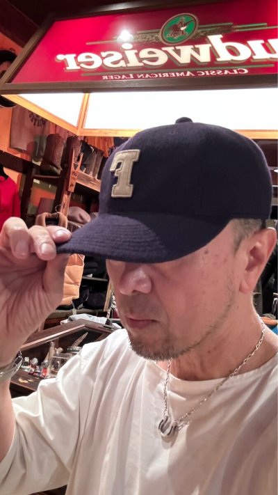 画像1: FULL COUNT フルカウントPanrl Wool Melton Baseball Cap　F　Patch　　BLACK   NAVY