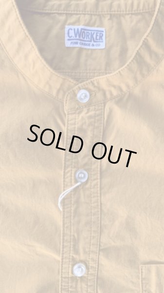 画像3: FINE CREEK  C- WORKS  Brooklyn  (Band collar shirt  ) Orangeオレンジ (3)