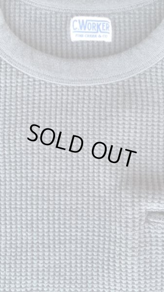 画像3: FINE CREEK  C- WORKS  Clifford  L/S ワッフル BLACK ブラック (3)