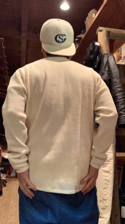 画像2: FINE CREEK  C- WORKS  Clifford  L/S ワッフル  WHITE ホワイト