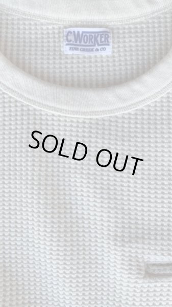 画像3: FINE CREEK  C- WORKS  Clifford  L/S ワッフル  WHITE ホワイト (3)