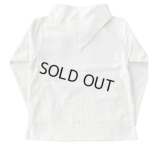 画像2: C-WARKS シーワークスAlaia Linen メキシカンパーカー(ホワイト) (2)