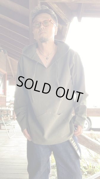 画像6: C-WARKS シーワークスAlaia Linen メキシカンパーカー(オリーブ) (6)