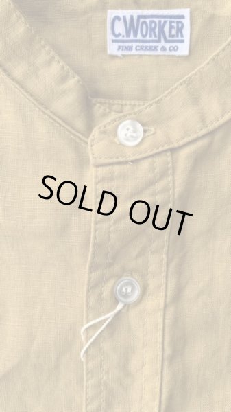 画像3: FINE CREEK  C- WORKS  Brooklyn Linen (Band collar shirt  )Yellowイエロー (3)