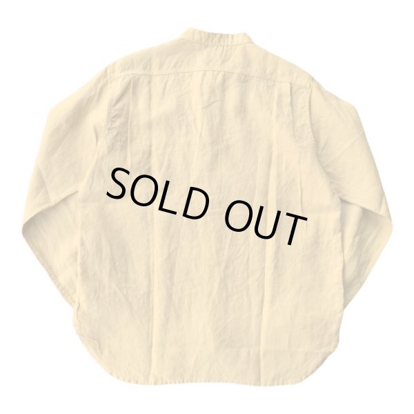 画像2: FINE CREEK  C- WORKS  Brooklyn Linen (Band collar shirt  )Yellowイエロー (2)