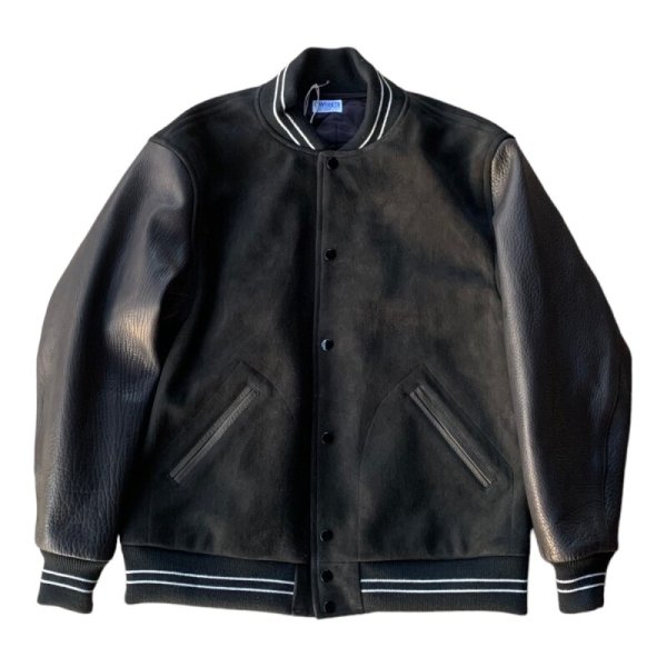 画像3: FINE CREEK  C-WORKS Leaward リワード 鹿革スエード/鹿革  BLACK (3)