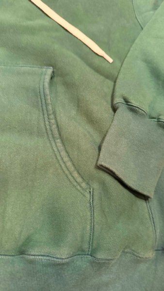 画像6: FINE CREEK  C- WORKS  Cess セス  ヴィンテージ加工フードスウェット GREEN BLUE RED (6)