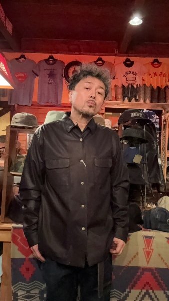 画像9: FINE CREEK  C- WORKS Positive three ポジティブスリー 鹿革シャツBLACK ブラック (9)