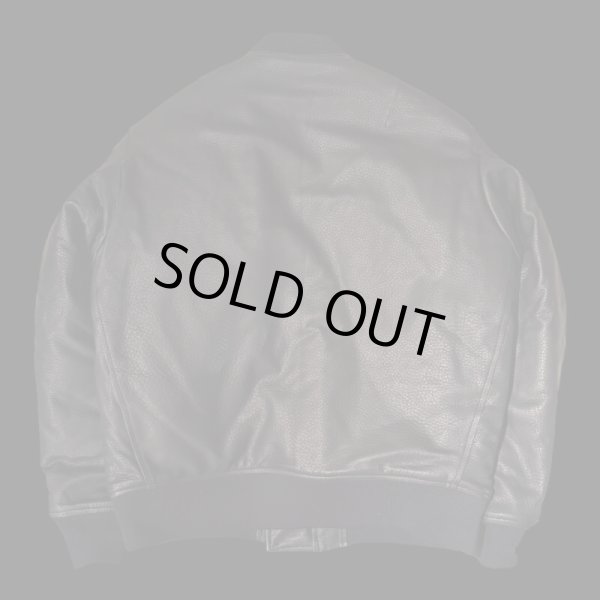 画像4: FINE CREEK  C-WORKS LEA  DEER  鹿革 MA-1　　BLACK (4)