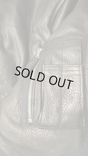 画像6: FINE CREEK  C-WORKS LEA  DEER  鹿革 MA-1　　BLACK (6)