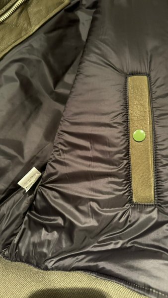 画像12: FINE CREEK  C-WORKS LEA  DEER  鹿革 MA-1  OLIVE (12)