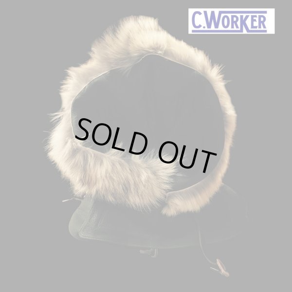 画像2: FINE CREEK  C-WORKS　Lur  Deer ルル　鹿革　OLIVE　　フード (2)