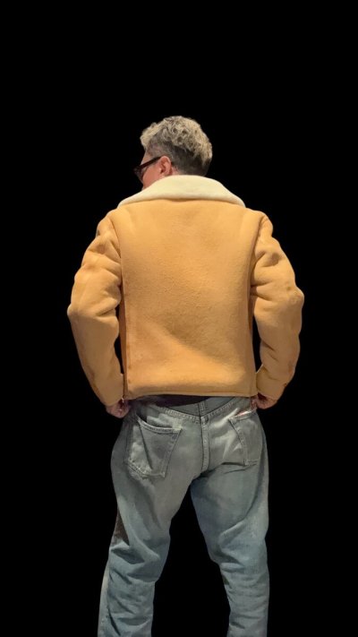 画像3: FINE CREEK  C-WORKS　Dout ダウト　Mouton riders Jacket　　IVORY