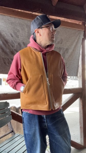 画像7: FINE CREEK  C-WORKS Cedar Deer　　鹿革　　CAMEL (7)