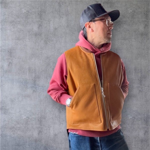 画像1: FINE CREEK  C-WORKS Cedar Deer　　鹿革　　CAMEL (1)