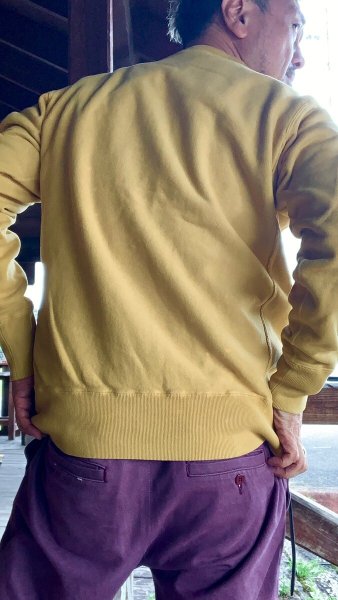 画像9: STUDO D' ARTISAN  ステュディオ.ダ.ルチザン リバーススウェット  YE (9)