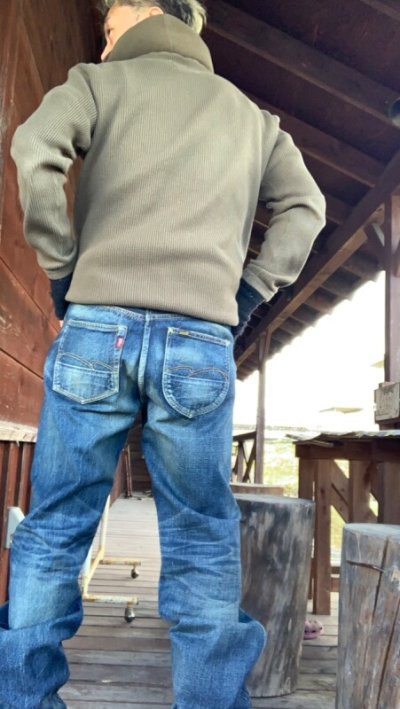 画像2: STUDO D' ARTISAN　TRACK JACKET  ステュディオ.ダ.ルチザン　SALESMAN　JEANS　セールスマンジーンズ USED加工