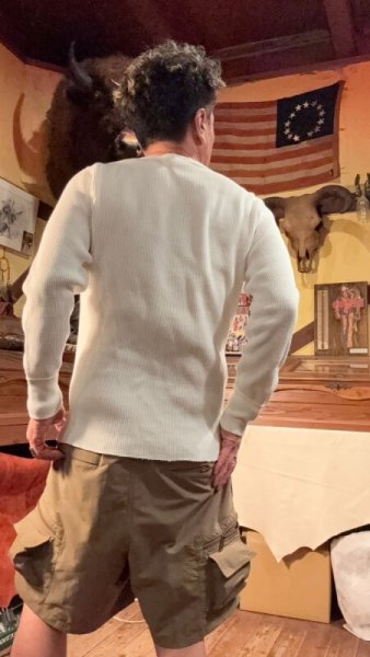 画像9: STUDO D' ARTISAN  ステュディオ.ダ.ルチザン HEAVY THERMAL CREW  L/S T-SHIRT  WHITE (9)