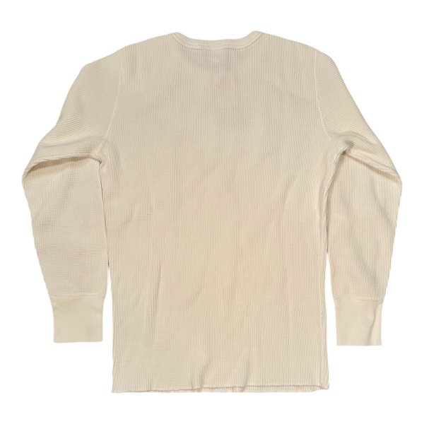 画像2: STUDO D' ARTISAN  ステュディオ.ダ.ルチザン HEAVY THERMAL CREW  L/S T-SHIRT  WHITE (2)