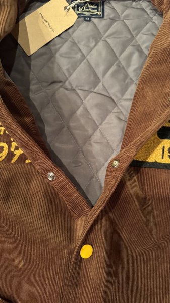 画像6: STUDO D' ARTISAN　 ステュディオ.ダ.ルチザン　コーデュロイ刺繍スタジアムジャケット　BROWN (6)