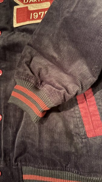 画像4: STUDO D' ARTISAN　 ステュディオ.ダ.ルチザン　コーデュロイ刺繍スタジアムジャケット　BLACK (4)