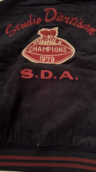 画像5: STUDO D' ARTISAN　 ステュディオ.ダ.ルチザン　コーデュロイ刺繍スタジアムジャケット　BLACK (5)