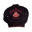 画像1: STUDO D' ARTISAN　 ステュディオ.ダ.ルチザン　コーデュロイ刺繍スタジアムジャケット　BLACK (1)