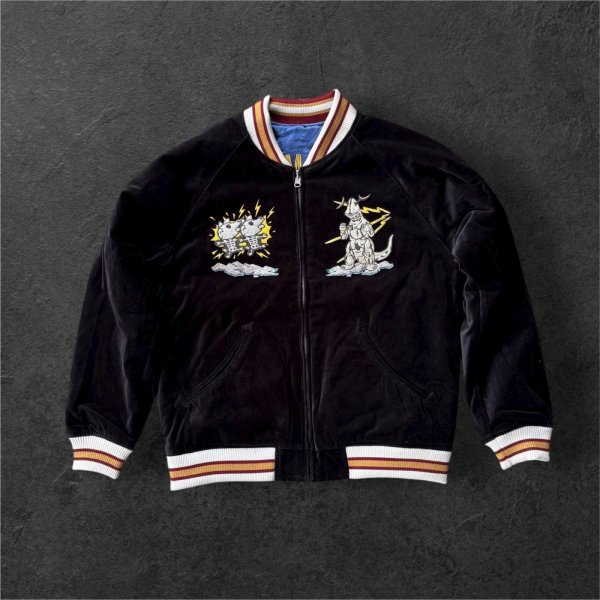 画像2: STUDO D' ARTISAN　 ステュディオ.ダ.ルチザン　スーベニアジャケット　スカジャン ウルトラ怪獣スカジャン (2)