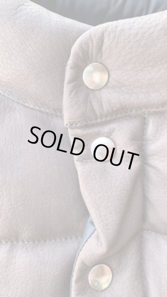 画像3: FINE CREEK&CO ファインクリーク・アンド・コーLaw  レザーダウンベストBrownブラウン (3)