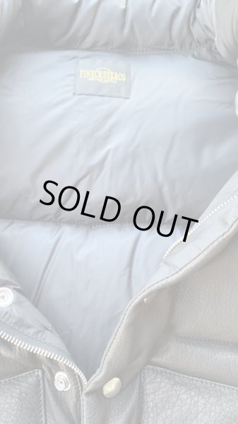 画像3: FINE CREEK&CO ファインクリーク・アンド・コーLaw  レザーダウンベストＢＬＡＣＫ (3)