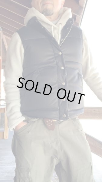 画像7: FINE CREEK&CO ファインクリーク・アンド・コーLaw  レザーダウンベストＢＬＡＣＫ (7)