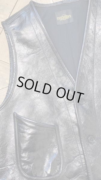 画像3: FINE CREEK&CO ファインクリーク・アンド・コー   Jefferson ジェファーソン レザーベスト BLACK (3)