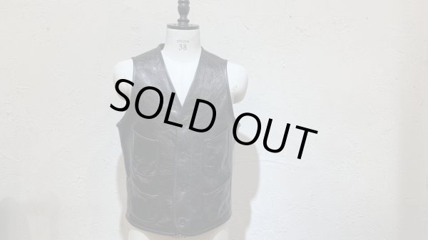 画像4: FINE CREEK&CO ファインクリーク・アンド・コー   Jefferson ジェファーソン レザーベスト BLACK (4)