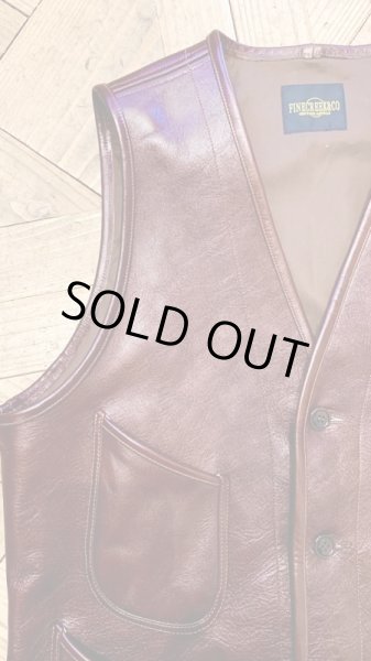 画像5: FINE CREEK&CO ファインクリーク・アンド・コー  　Jefferson　ジェファーソン　レザーベスト　BROWN (5)