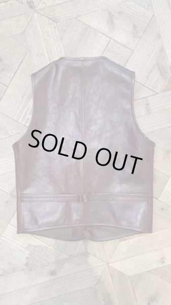 画像3: FINE CREEK&CO ファインクリーク・アンド・コー  　Jefferson　ジェファーソン　レザーベスト　BROWN (3)