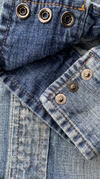 画像8: NAKED SUN     ネイキッドサン ウエスタンシャツ 8oz MILITARY DENIM  INDIGO  USED WASH (8)