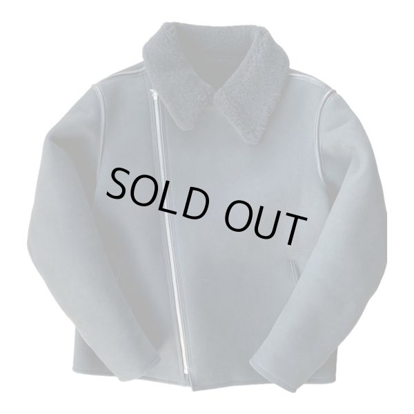 画像2: FINE CREEK  C-WORKS　Dout ダウト　Mouton riders Jacket　　BLACK (2)