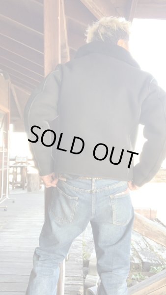 画像14: FINE CREEK  C-WORKS　Dout ダウト　Mouton riders Jacket　　BLACK (14)