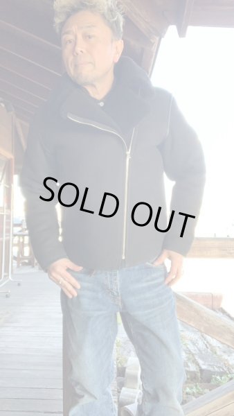 画像13: FINE CREEK  C-WORKS　Dout ダウト　Mouton riders Jacket　　BLACK (13)