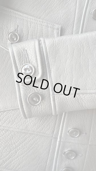 画像6: FINE CREEK&CO ファインクリーク・アンド・コー  Joseph JacketDeer ジョセフジャケット鹿革　コサックジャケット　BLACK (6)