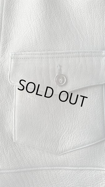 画像5: FINE CREEK&CO ファインクリーク・アンド・コー  Joseph JacketDeer ジョセフジャケット鹿革　コサックジャケット　BLACK (5)