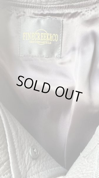 画像3: FINE CREEK&CO ファインクリーク・アンド・コー  Joseph JacketDeer ジョセフジャケット鹿革　コサックジャケット　BLACK (3)