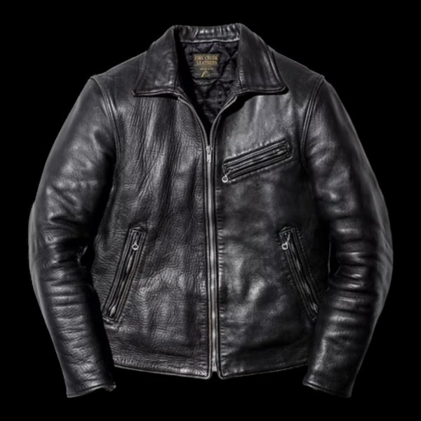 画像1: FINE CREEK LEATHERS ファインクリークレザーズ Eric　 エリック 襟つきライダースレザージャケット (1)