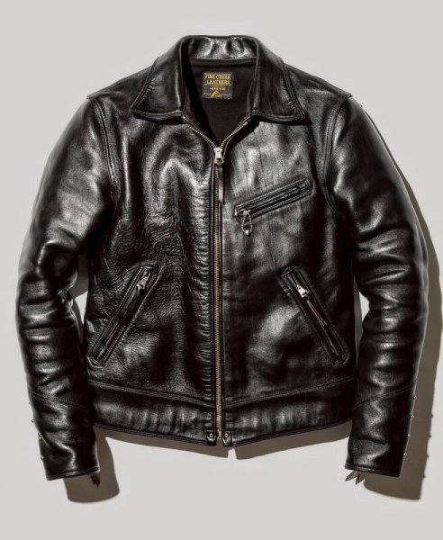 画像1: FINE CREEK　LEATHERS　５th限定　ファインクリークレザーズ Lindbergh　 リンドバーグ　　BLACK (1)