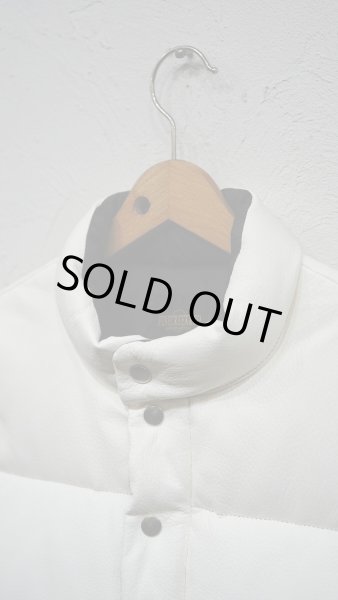 画像6: FINE CREEK&CO ファインクリーク・アンド・コーLaw  レザーダウンベストWHITE ホワイト (6)